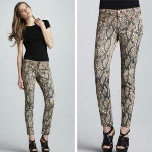 BOGO FREE ALL ITEMS DL1961 Jeans Emma  Legging Snakeskin Skinny Mid Rise Tan 29